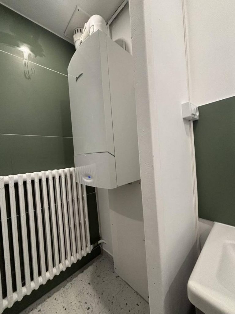 douche italienne carrelage vert renovation appartement 92 Douche à l'italienne carrelage vert, rénovation d'appartement dans les Hauts-de-Seine